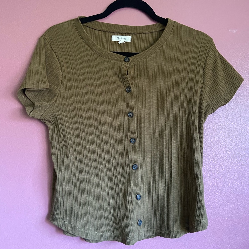 Madewell Olive Button Down Shirt